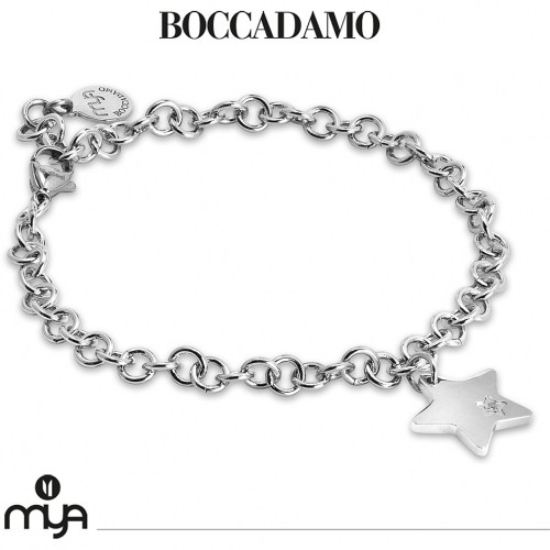 Bracciale catena ovale con Stella pendente e zircone bianco PI/BR52 Boccadamo